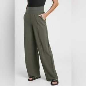 Athleta Nolita Wide Leg Pant Mountain Olive Green